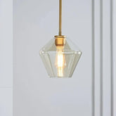 Polygonal Clear Glass Industrial Pendant Light - Clowas